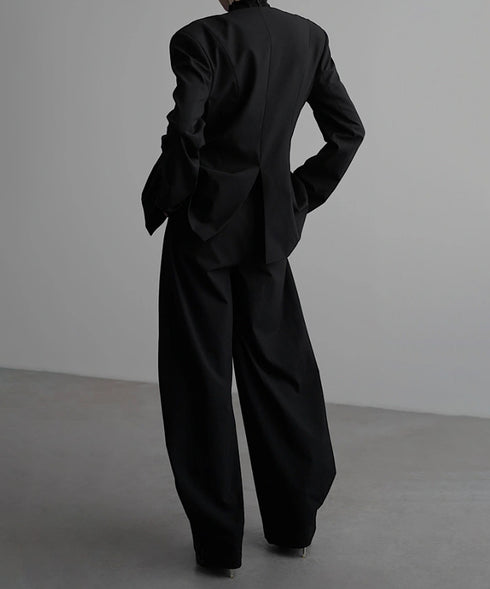 Collarless Jacket